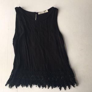 Black Crochet Tank